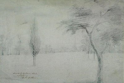 Landscape with Spire, c.1801 by William Blake
